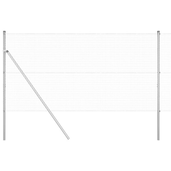 vidaXL Poste de Cerca Prateado 25 x 1,4 m (malha de 25 x 25 mm) A&ccedil;o