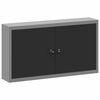 vidaXL Arm&aacute;rio de Ferramentas Preto e Cinza 100 x 20 x 55 cm