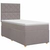 vidaXL Cama box spring com colch&atilde;o Cinzento-acastanhado 80 x 200 cm