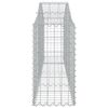 vidaXL Cestos gabião arqueados 10pcs 200x30x60/80 cm ferro galvanizado