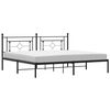 vidaXL Estrutura de cama com cabeceira 193x203 cm metal preto
