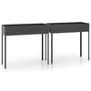 vidaXL Vasos/floreiras de jardim 2 pcs a&ccedil;o galvanizado antracite