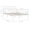 vidaXL Estrutura de cama com estrado de ripas 120x200 cm metal branco