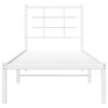 vidaXL Estrutura de cama com cabeceira 80x200 cm metal branco