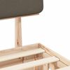 vidaXL Estrutura de Cama com Cabeceira Estofada Cinzento-acastanhado