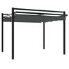 vidaXL Gazebo de jardim com teto retrátil 3x3 m alumínio antracite