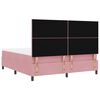 vidaXL Cama Box com colch&atilde;o com cabeceira Rosa 180 x 200 cm Veludo