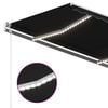 vidaXL Toldo autom&aacute;tico com LED e sensor de vento 400x350 cm antracite