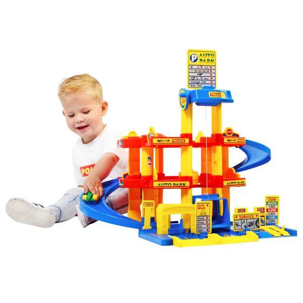 Polesie Wader 5 pcs conj. parque estacionamento 3 pisos 59x59x51 cm PP