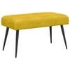 vidaXL Banco com bot&otilde;es estofados Amarelo 80 x 40 x 46 cm Veludo