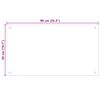 vidaXL Painel de cozinha 2 pcs Transparente 90 x 50 cm vidro temperado