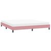 vidaXL Estrutura de cama sem colch&atilde;o 200x220 cm veludo rosa