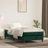 vidaXL Cama com molas/colch&atilde;o 90x190 cm veludo verde-escuro