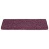 vidaXL Tapetes de escada 15 pe&ccedil;as 65x21x4 cm roxo escuro com borda retangular