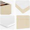 vidaXL Estrutura de cama otomana com creme de colch&atilde;o 80x200cm tecido