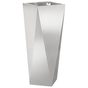 vidaXL Floreira Prateado 30 x 30 x 75 cm A&ccedil;o inoxid&aacute;vel