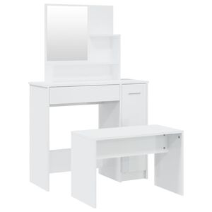 vidaXL Conjunto toucador 86,5x35x136 cm branco brilhante