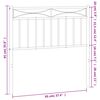 vidaXL Cabeceira de cama 90 cm metal preto