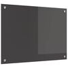vidaXL Painel de cozinha Cinza Escuro 70 x 50 cm vidro temperado