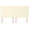 vidaXL Cabeceira Creme 200x5x118/128 cm Couro Sint&eacute;tico
