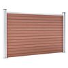 vidaXL Painel de veda&ccedil;&atilde;o para jardim 872x106 cm WPC castanho