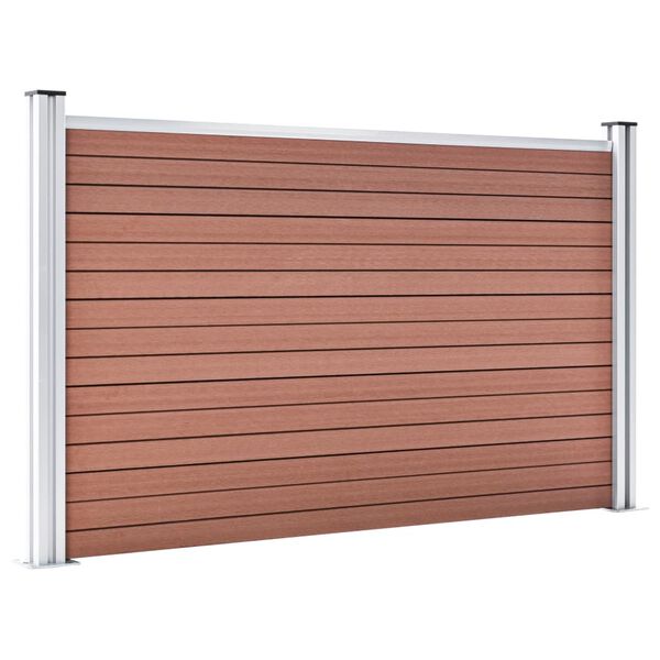 vidaXL Painel de veda&ccedil;&atilde;o para jardim 872x106 cm WPC castanho