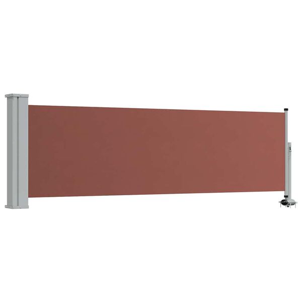 vidaXL Toldo lateral retr&aacute;til para p&aacute;tio 80x300 cm castanho