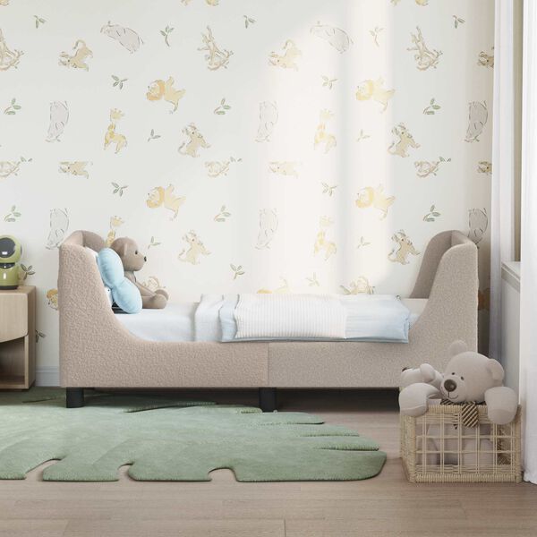 vidaXL Estrutura de Cama para Criança com Cabeceira Cinzento-claro