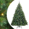 vidaXL &Aacute;rvore de Natal Artificial com 300 LEDs Verde 240 cm PE e PVC