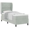 vidaXL Cama Box com cabeceira Manual Cinzento-claro 200 x 80 cm Veludo