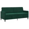 vidaXL Sofa com Armazenamento Verde-Escuro 192 x 78 x 87 cm Poli&eacute;ster