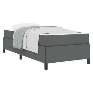vidaXL Cama Box Cinza Escuro 100 x 200 cm tecido