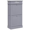 vidaXL Sapateira 50x28x98 cm madeira de paulownia cinzento