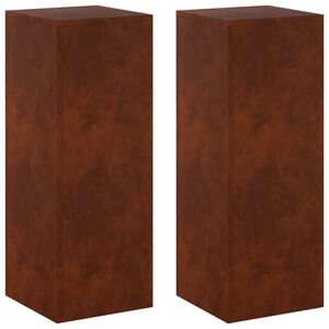 vidaXL Suporte para Plantas 2 pcs Ferro Enferrujado 30 x 30 x 80 cm