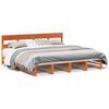vidaXL Cama sem colch&atilde;o 200x200 cm pinho maci&ccedil;o castanho-mel