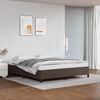 vidaXL Estrutura de cama 180x200cm couro artificial castanho