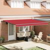 vidaXL Toldo Retr&aacute;til Vermelho 450 &times; 300 cm Tecido e Alum&iacute;nio