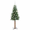 vidaXL &Aacute;rvore de Natal Slim com 150 LEDs com suporte Verde 150 cm