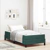 vidaXL Cama Box com colch&atilde;o Verde Escuro 100 x 200 cm tecido