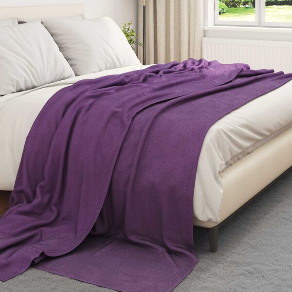 vidaXL Cobertor Roxo 240 x 220 cm L&atilde;