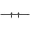 vidaXL Kit de ferragens para porta deslizante 200 cm a&ccedil;o preto