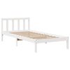 vidaXL Cama sem colch&atilde;o 75x190 cm madeira de pinho maci&ccedil;a branco