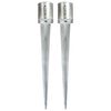 vidaXL Estacas de enterrar 2 pcs 12x91 cm a&ccedil;o galvanizado prateado