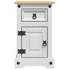 vidaXL Mesa-de-cabeceira com gaveta Corona Branco 35 x 32,5 x 58 cm