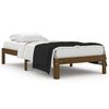 vidaXL Estrutura de cama solteiro 90x190cm madeira maci&ccedil;a castanho mel