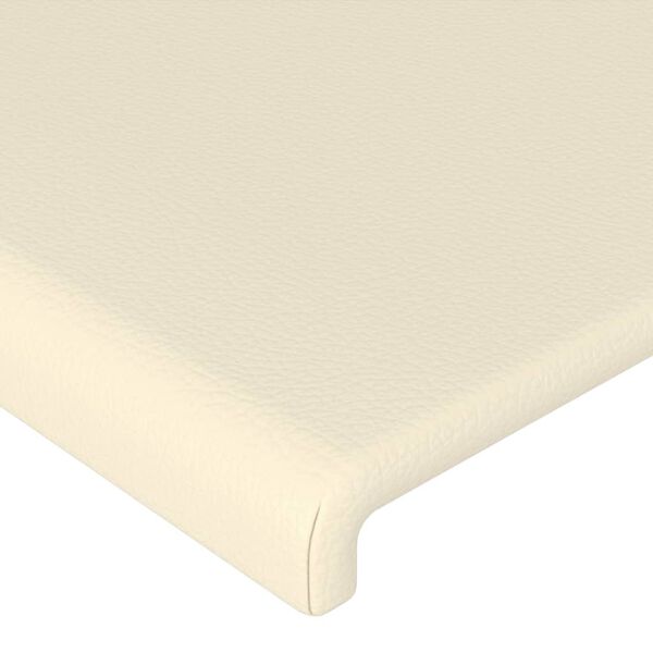 vidaXL Cabeceiras creme 160x5x78/88 cm couro artificial