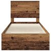 vidaXL Estrutura da Cama com cabeceira Madeira antiga 100 x 200 cm