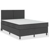 vidaXL Cama boxspring 140x200 cm tecido cinzento-escuro