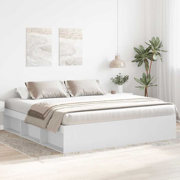 vidaXL Estrutura de cama super king size 180x200 cm branco