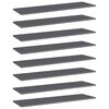 vidaXL Prateleiras estante 8pcs 100x30x1,5cm contrap. cinza brilhante